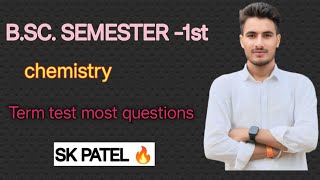 BSC Semester I chemistry most questions term test exms rrbmu maths [upl. by Nomead]