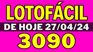 🍀Lotofácil 3090  Resultado da lotofacil de hoje 3090 270424 [upl. by Yggep]