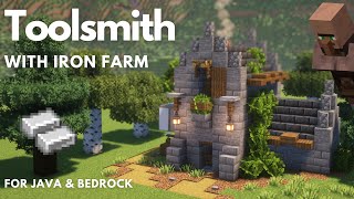 TOOLSMITHS HOUSE amp IRON FARM  Minecraft Tutorial  Java amp Bedrock 121 [upl. by Marianne]