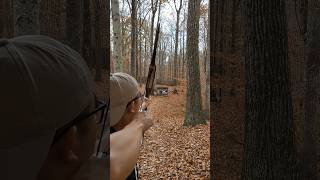 Shooting 40 yards with Mongolian Horn Bow and thumb draw archery horsebow hornbow compositebow [upl. by Naud]