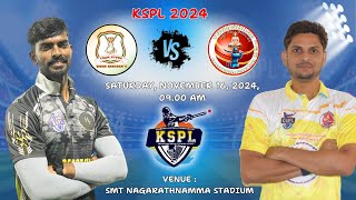 KSPL  2024  BIDAR BADSHAHS VS RAICHUR KINGS  MATCH  27 [upl. by Madaih]