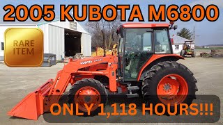 2005 Kubota M6800 Tractor Walk Around amp Operational Video 38900 [upl. by Enorahs]