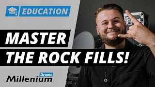 Education I How to play Rock Fills I Millenium Drums [upl. by Rosenquist684]