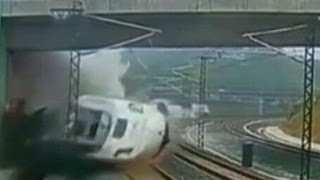 Caught on Tape Deadly Train Crash in Spain [upl. by Deys]