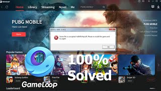 HOW TO FIX SOME FILE IS CORRUPTEDAbdWinApidll ERROR IN GAMELOPP PUBG MOBILE [upl. by Nyrrek532]