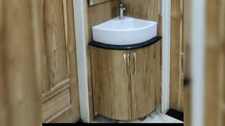 Top design Corner Wash Basin Design Connter wash Basin Design wood counter shotr djfurniture [upl. by Oicul423]