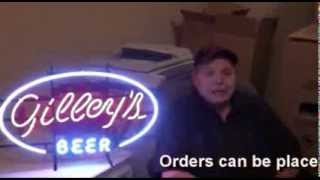 Mickey Gilley talks about the new Gilleys Neon Beer Sign [upl. by Draner]