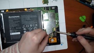 Разборка и ремонт Lenovo ideatab S6000 замена micro USB входа зарядки [upl. by Cirred]