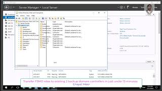 FSMO Roles Transferred to 2 Domain Controllers Live [upl. by Agnes]