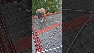 Roof electric piping tilelevelingsystem construction tilesCivilvlog3 [upl. by Arleta441]