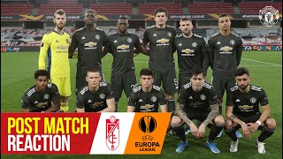 Solskjaer amp James react to vital win  Granada CF 02 Manchester United  UEFA Europa League [upl. by Annoyk]