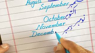 Name Of Months In Urdu  Name Of Months In English  Maheno Kay Naam [upl. by Orella192]