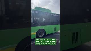 Newport Electric  Yutong E12 Z41 Route 2 for Gaer [upl. by Wendelin]