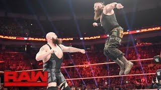 Ring Collapses during Big Show vs Braun Strowman Raw April 17 2017 [upl. by Rainwater426]