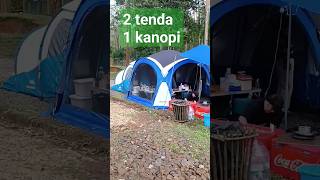 arpenaz 41 feat alltrek two tents  one canopy arpenaz alltrek canopy camping tenda healing [upl. by Any413]