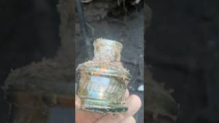 Moncrieff cotton rail ink bottle found bottle digging Glasgow Scotland [upl. by Oringas]