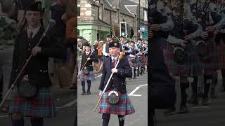 Burntisland Pipe Band playing Scotland the Brave on march to 2023 Pitlochry Highland Games shorts [upl. by Itra]