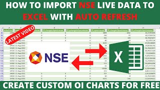 How To Import NSE Live Data in Excel With Auto Refresh  NSE Live Data Import  Step By Step HINDI [upl. by Anima]