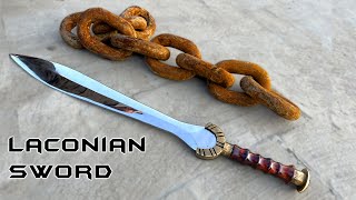 Forging Laconian SWORD out of Rusted Iron chain [upl. by Zeralda]