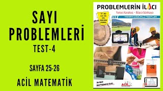 PROBLEMLERİN İLACI SORU BANKASI Acil MatematikSayfa 2526 [upl. by Daggett]