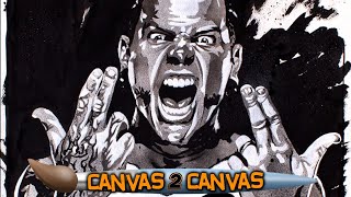 Jeff Hardy teams up with Rob Schamberger on his portrait WWE Canvas 2 Canvas [upl. by Tal]