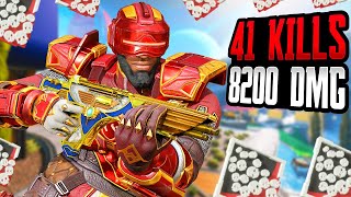 SUPER NEWCASTLE 41 KILLS AND 8200 DAMAGE IN AMAZING TWO GAMES Apex Legends Gameplay Season 20 [upl. by Toddy15]