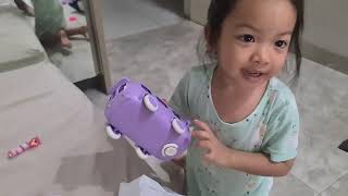 unboxing review Botol Minum Anak Mobil mobilan warna ungu purple [upl. by Chantal598]