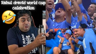 Rahul dravid world cup celebration AB Cricinfo On Rahul Dravid Celebration video creditAB Cricinfo [upl. by Gunas]