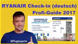 Ryanair Online CheckIn Guide deutsch 2017 einfach  schnell [upl. by Bealle]