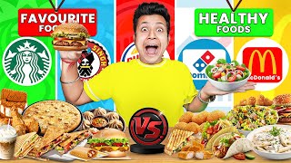 Eating Healthy Vs My Favorite Foods From Every Fast Food Restaurants [upl. by Shifra]