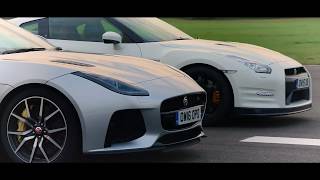 Jaguar F Type SVR vs Nissan GT R  Drag Races 🔥  Top Gear [upl. by Bobbye]