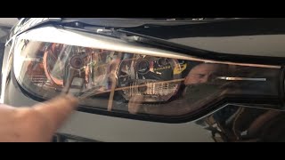 How to BMW F30 Headlight Globe change High Beam Low beam Headlamp H7 Bulb Exchange F31 F32 F34 F10 [upl. by Gereron]