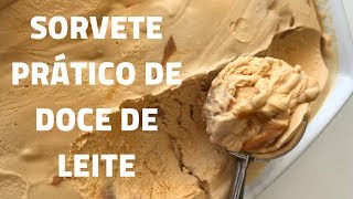 SORVETE CASEIRO DE DOCE DE LEITE  SÓ 2 INGREDIENTES [upl. by Beckie637]