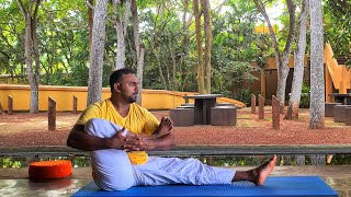 Yoga Asana Class at Barberyn Beach Ayurveda Resort [upl. by Ineslta]