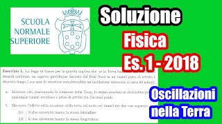 Oscillazioni nella Terra  Soluzione SNS Fisica 20181 [upl. by Hoban]