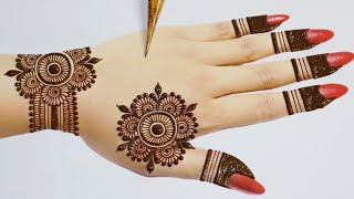 Back hand Beautiful mehndi designSimple and Easy Mehndi designsMehandi ka design MehndiMehandi [upl. by Dloniger]