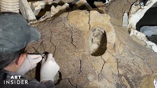 How A Paleontologist Cleans Dinosaur Fossils  Art Insider [upl. by Firestone510]