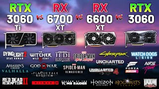 RTX 3060 Ti vs RX 6700 XT vs RX 6600 XT vs RTX 3060 in 2023 Test in 20 Games 1080p [upl. by Aigneis]