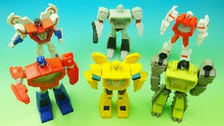 2020 TRANSFORMERS BUMBLEBEE CYBERVERSE ADVENTURES set of 6 McDONALDS HAPPY MEAL COLLECTIBLES REVIEW [upl. by Ardnekal]