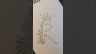 Letter R design 🌹 💥subscribeyoutubeartytshortssupportdesignremodevara [upl. by Yennep]