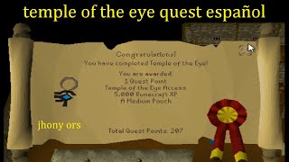 OSRS temple of the eye quest español 2024 [upl. by Thanasi]