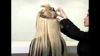 How to put on Extendit Clipin Hair Extensions [upl. by Anitnatsnok169]