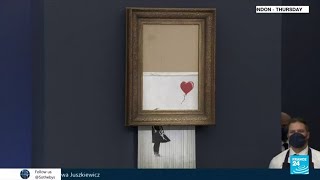 Banksy auction Selfshredding art sold for over 25 million • FRANCE 24 English [upl. by Edeline]