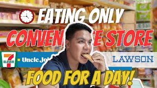 EATING ONLY CONVENIENCE STORE FOOD FOR A DAY  Kyle T [upl. by Lapo]