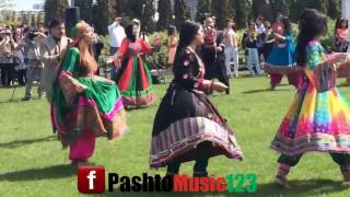 Afghan boys and girls Attan for Dawlat Qarabaghi songs [upl. by Carmelia]