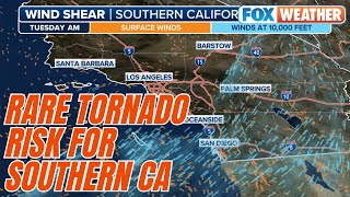 Rare Tornado Risk For Southern California With Increased Severe Storm Threat [upl. by Aicul509]