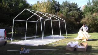 How to build the Harbor Freight Portable Garage [upl. by Terej]