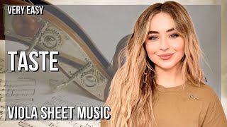 SUPER EASY Viola Sheet Music How to play Taste by Sabrina Carpenter [upl. by Brady]