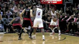 Mario Chalmers Jab Step vs Jose Calderon Ankle Break [upl. by Ahsil]