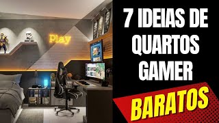 7 IDEIAS DE QUARTO GAMER PEQUENO E BARATO [upl. by Lauber]